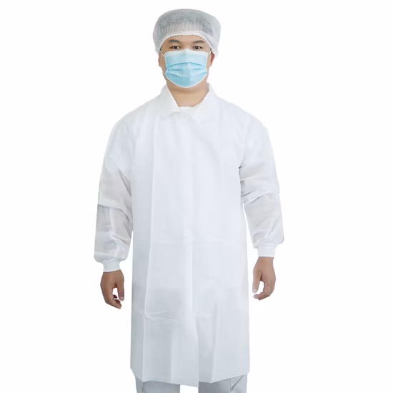 Blouse de laboratoire PP non tissée jetable avec poches