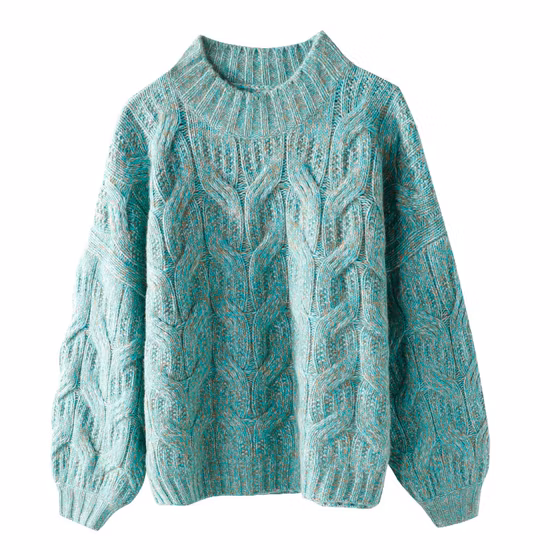 Pull en cachemire à manches longues fantaisie